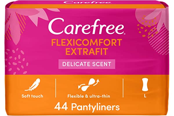 فوط يومية فليكسي كومفورت ملاءمة قصوى من كير فري، ، عطر مرهف - عبوة 44 فوطة