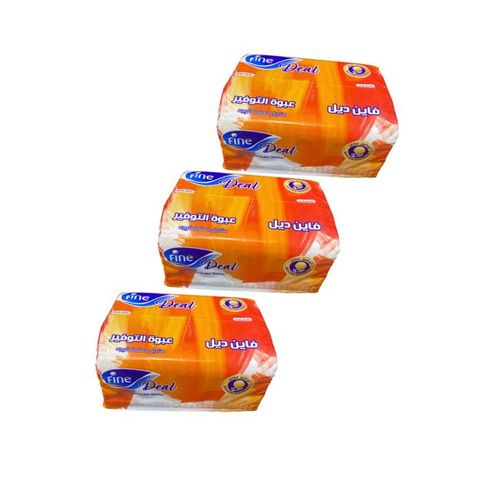مناديل الوجه Fine Deal - 3 عبوات - 500 منديل - 2 Ply