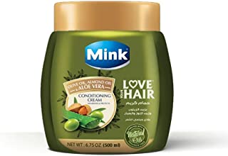 حمام كريم بزيت المينك وزيت اللوز والصبار من مينك، 500 جم