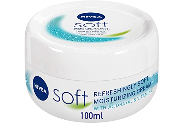 عبوة كريم ترطيب نيفيا سوفت، ينعم البشرة وينعشها، 100 مل