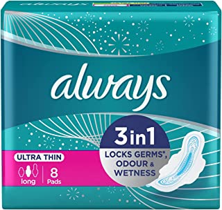 فوط صحية رفيعة وطويلة بالأجنحة من اولويز، 8 قطع