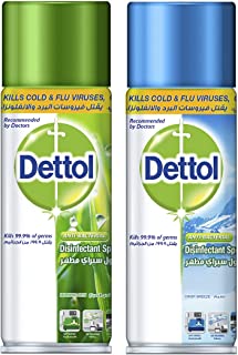 ديتول - معقم بخاخ مطهر للأسطح برائحة مورننج ديو، 2 × 450 مل