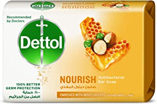 صابون الاستحمام المغذي والمضاد للبكتيريا من ديتول، لحماية فعالة ضد الجراثيم وللنظافة الشخصية ، برائحة العسل وزبدة الشيا، 165 جرام