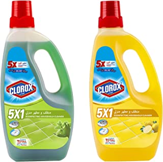 منظف ومطهر منزلي 5 فى 1 من كلوروكس، قطعتين بروائح مختلفة - 700 مل