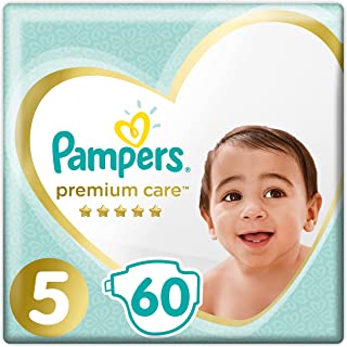 حفاضةات بامبرز بريميوم كير، مقاس 5 جونيور 11-25 كجم - 60 حفاضة