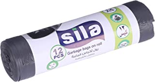 رول اكياس قمامة من سيلا، 70 × 90 سم - 12 كيس
