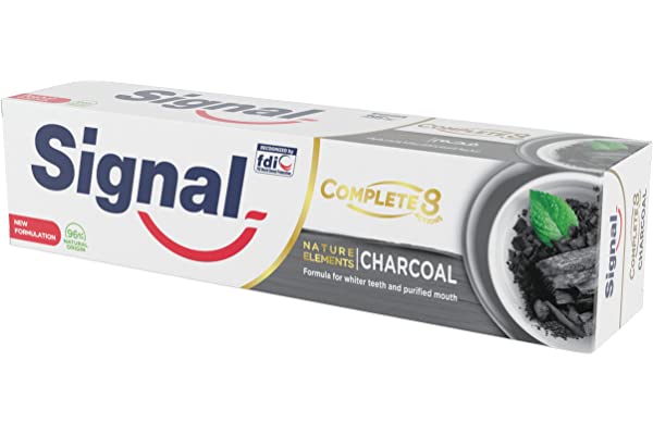 معجون اسنان كومبليت 8 بالفحم من سيجنال - 50 مل