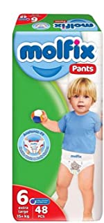 حفاضات للاطفال من مولفيكس (48 قطعة، 6/Extra Large)