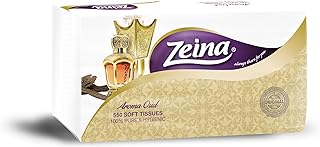 كيس مناديل برائحة العود من زينة، 550 قطعة، بيج