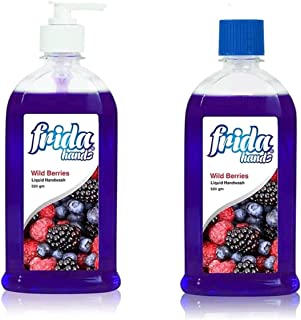 عبوة صابون يد سائل مع مضخة بسعة 520 مل برائحة التوت البري من فريدا
