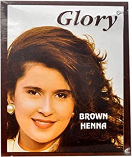 عبوة حناء جلوري، 6 اكياس 10 جم - بنى