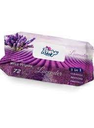 رونزا مناديل  مبللة 120 منديل - ناعمة ع البشرة باللافندر