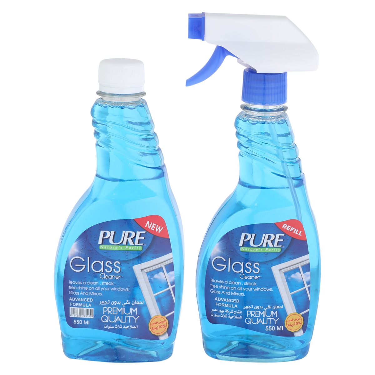 سائل منظف للزجاج والنافذة من بيور، 550 مل 2 قطعة