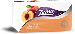 عبوة مناديل ورقية برائحة الخوخ من زينة، 550 منديل